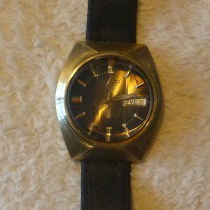Vintage Seiko DX Automatic 17 Jewel Watch with Gold Plated Case
